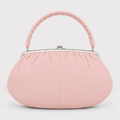 Pink Handbag with Kiss-Lock Closure-1