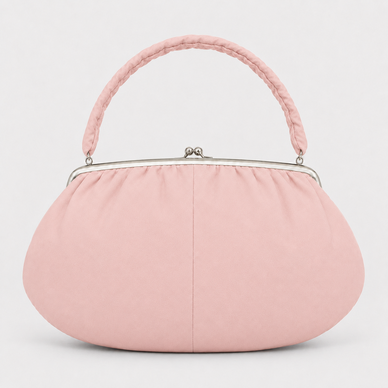 Pink Handbag with Kiss-Lock Closure-1