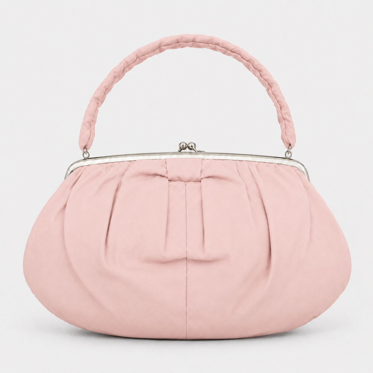 Pink Handbag with Kiss-Lock Closure-2
